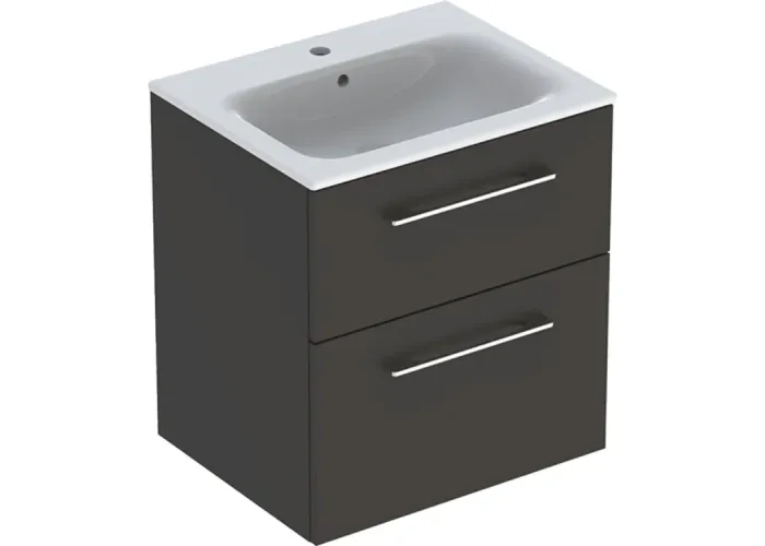 Шафка з умивальником 60 Selnova Square Slim rim Anthracite 501.237.00.1 Geberit