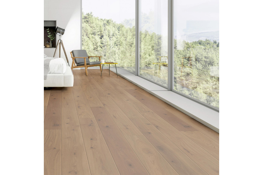 Паркетна дошка Eiche  La Ponche plank, expressive, brush Nature Protec OLIO E005C (1 сорт)
