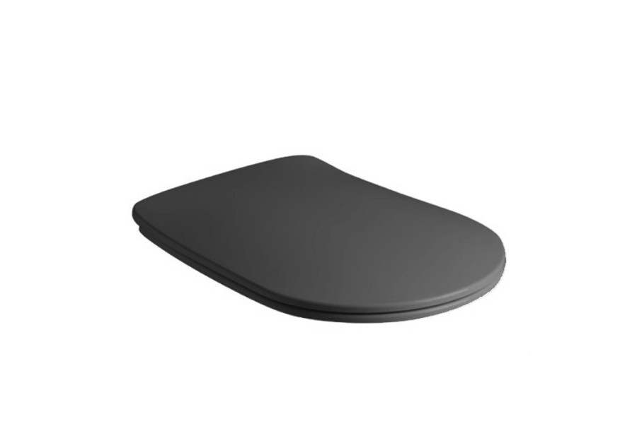 5391 31 Nolita Кришка д/унітазу SLIM, soft close, quick release, чорний матовий (1 сорт)