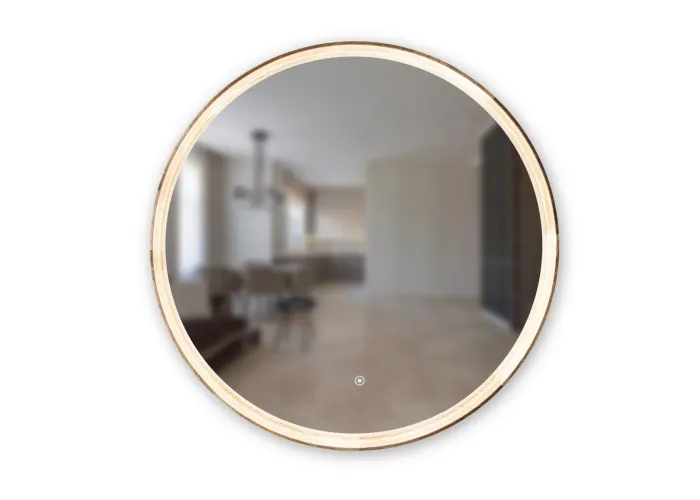 Дзеркало Solar Eclipse LED 70 Natural Walnut Luxury Wood