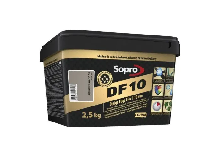 Затирка для швів Sopro DF 10 1055 піщано-сіра №18 (2,5 кг)
