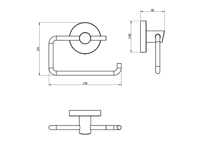 Тримач туалетного паперу без кришки DEVIT Flow сталь DFL41000601GM