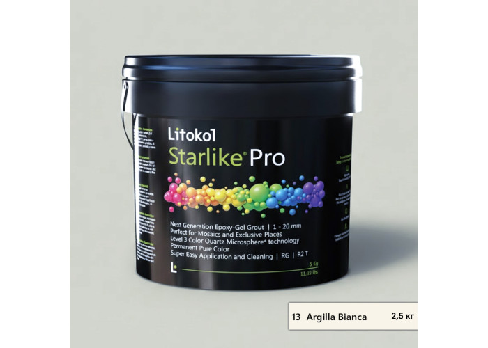 Клей-зат Starlike Pro 13 Argilla Bianca 2.5кг (1 сорт)