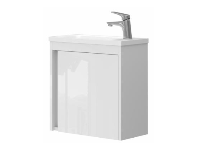 063050W SMALL Тумба 50 з умивальником, білий глянець (1 сорт)