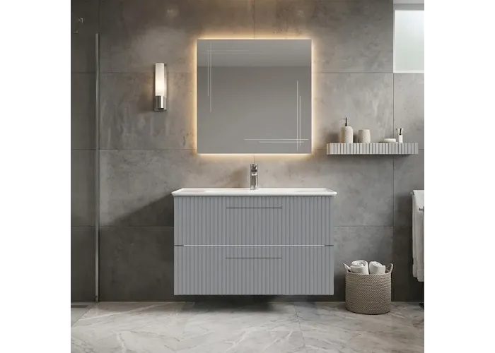 Тумба підвісна Creavit E10 сірий E10.LD085.2CK.GRI